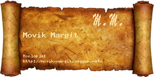 Movik Margit névjegykártya